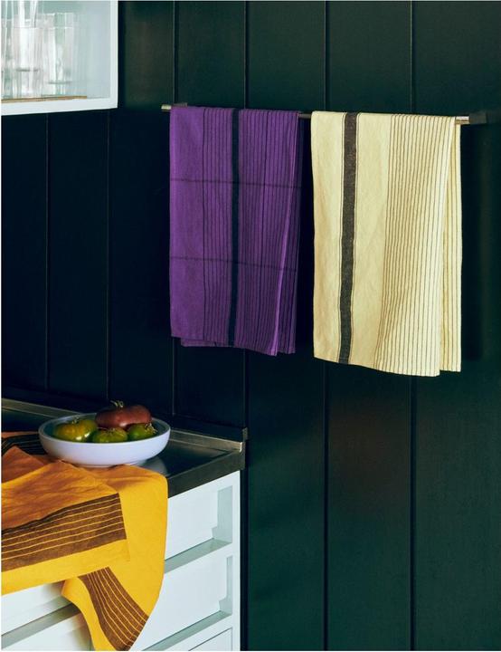 Produktbild HAY - Linear Tea Towel W52 x L80 (Soft Yellow)