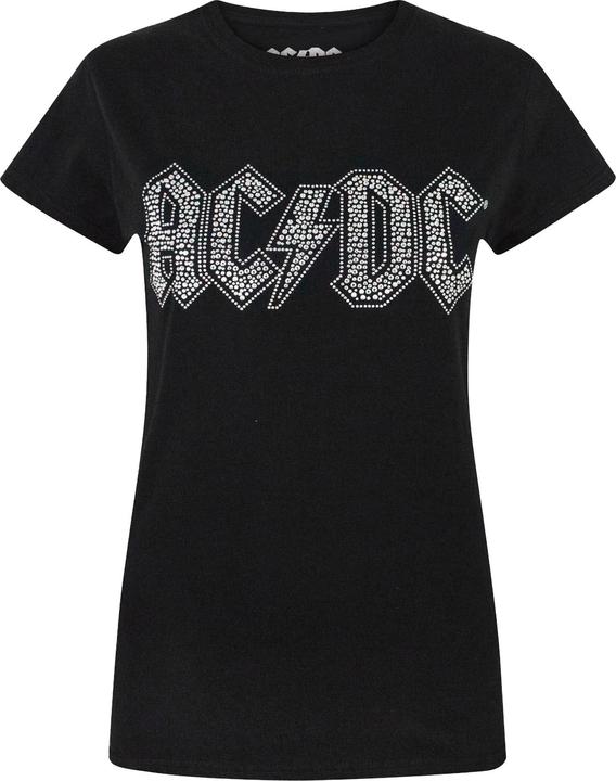 Actual product image AC/DC Womens/Ladies Diamante Logo T-Shirt (S)