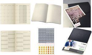 Actual product image Sigel Monthly calendar 2024 C2485 black, 2S/1M, SC, 140x93x5mm (A6, Soft cover, German)