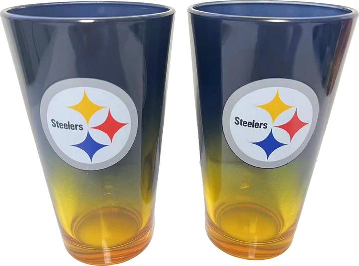 Actual product image Great Branding Pittsburgh Steelers Pint Glass Set 16 oz./475 ml (0.50 l, 4 x)