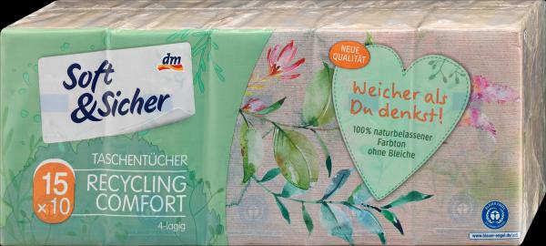 dm Soft&Sicher Taschentücher Recycling (10 Stück)