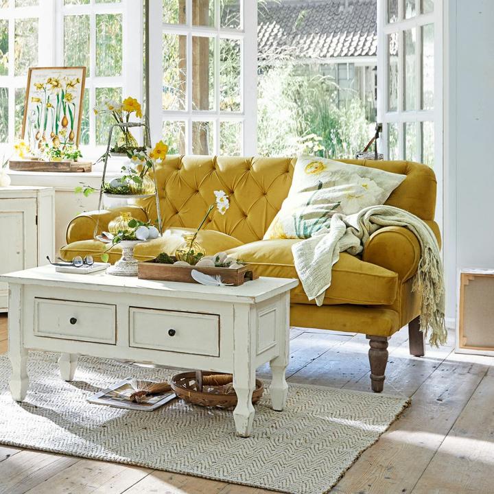 Produktbild Loberon Sofa Carme gelb (3-Sitzer)