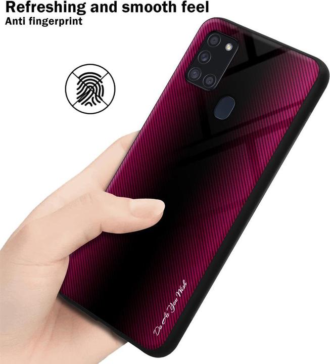 Produktbild Cadorabo TPU Gestreiftes Glas Cover (Samsung Galaxy A21s)