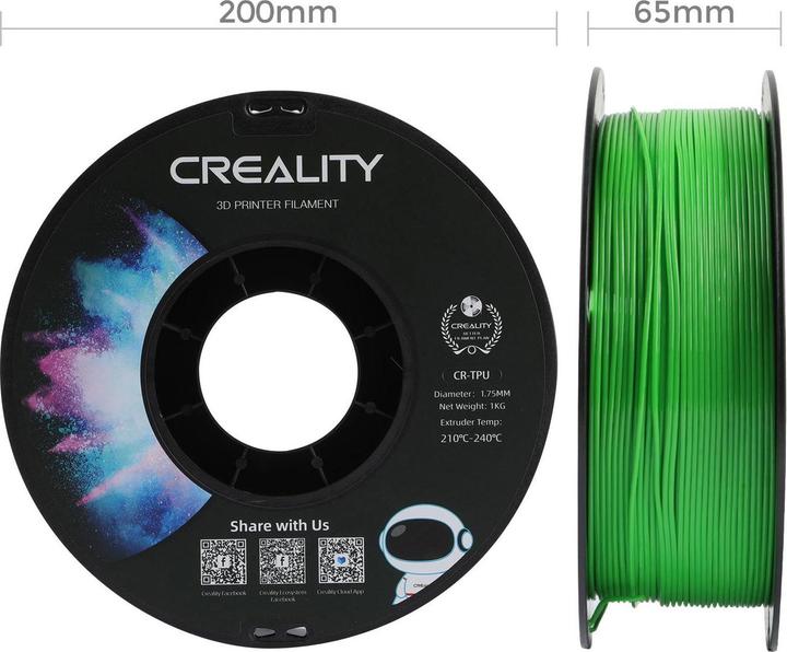 Produktbild Creality Filament TPU (TPU, 1.75 mm, 1000 g, Grün)