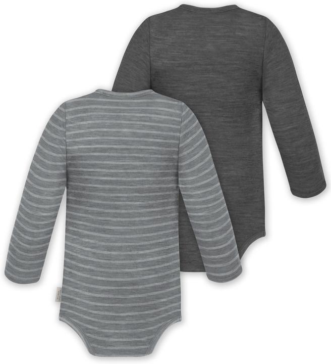 Actual product image Normani 2-pack baby merino bodysuit long sleeve "Auckland" - 9373 (62)