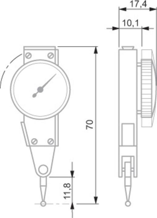 Produktbild Tesa TAST Fühlhebelmessgerät/Lateral 0.01 mm Abl. Messw (mm)