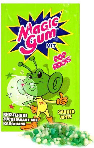 Actual product image Magni Magic Gum Pop Rocks Sour Apple 50x 7g (50 pcs., 50 g)