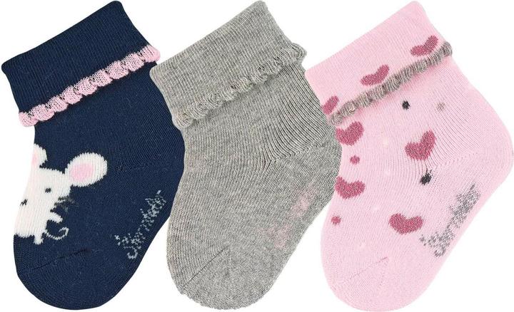 Sterntaler Socken Maus 3er Set Marine Gr. 15/16 (3er Pack, 15 - 16)