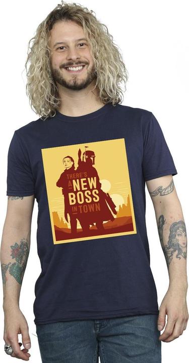 Immagine prodotto Star Wars The Book Of Boba Fett New Boss Sun Silhouette Maglietta Uomo (XL)