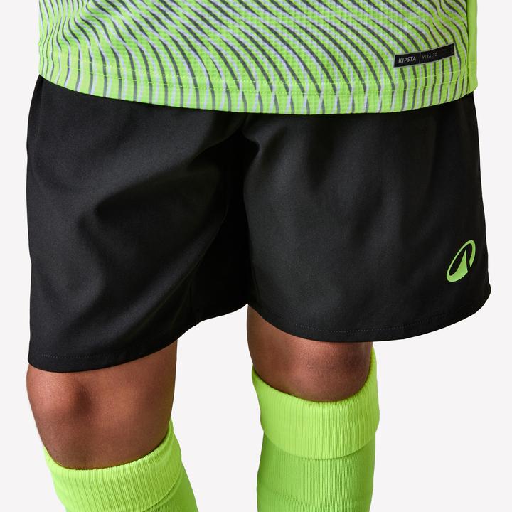 Kipsta Kinder Fussball Shorts - VIRALTO Wavy schwarz/gelb
