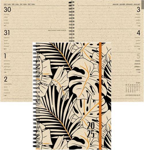 Actual product image Simplex Weekly agenda Grass paper 2025 40408.25 1W/2S Tropical ML 14.8x21cm (14.8 x 21 cm, German)