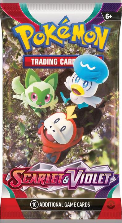 Actual product image Pokémon Karmesin & Purpur - Base Set (English, Booster Pack)