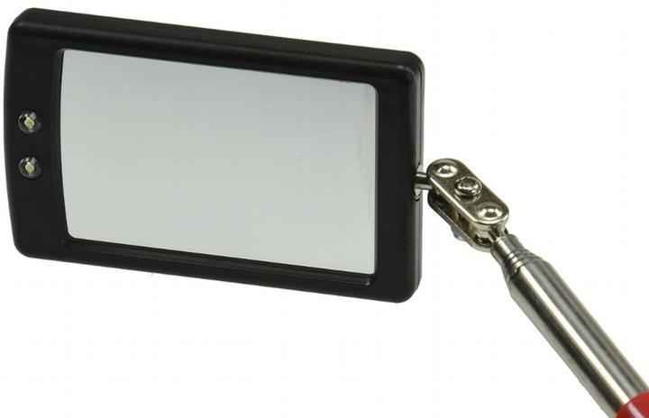 Image du produit König Design Miroir télescopique avec éclairage LED Longueur totale 28 88cm, miroir 65x40mm