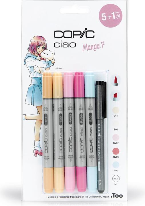 Produktbild Copic Manga 7 (Grau, 3 mm, 5 x)