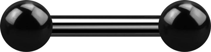 Immagine prodotto Star Piercing Filetto interno del bilanciere nero con due sfere (senza ottone, Acciaio chirurgico 316L)