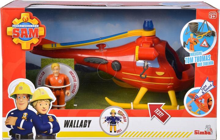 Immagine prodotto Simba Il pompiere Sam elicottero Wallaby con figura inclusa