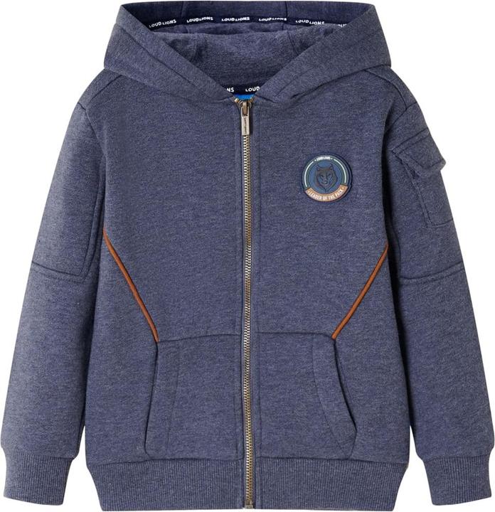 Produktbild VidaXL Kinder-Kapuzenpullover mit Reissverschluss Dunkelblau (128)