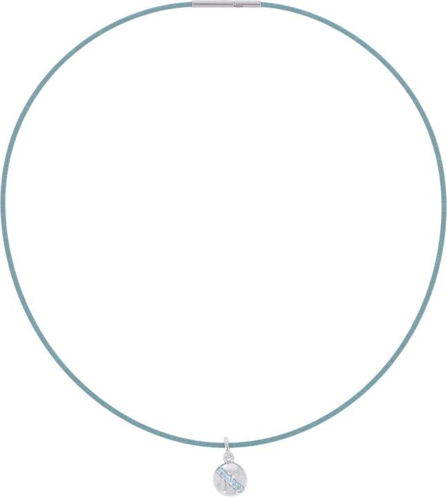 Image du produit Xen Bracelet oméga avec pendentif argenté Swiss Blue Topase (45, Argent 925)
