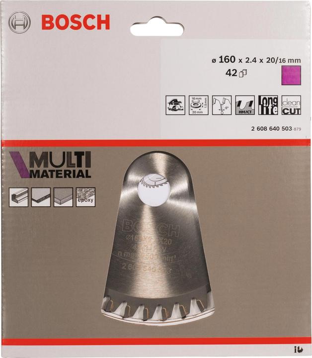Immagine prodotto Bosch Professional Zubehör Lama per sega circolare PRO Multi Material, 160 x 2,4 x 20 mm