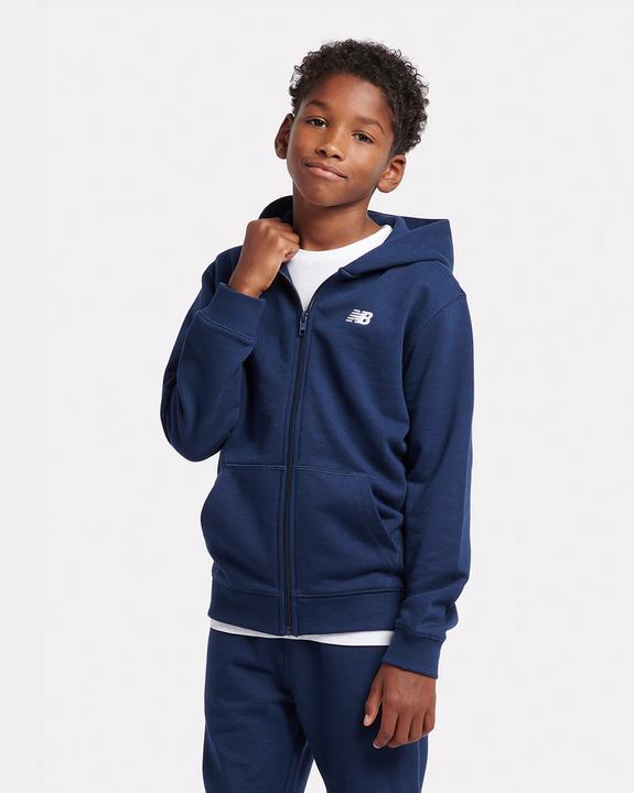 Produktbild New Balance B French Terry Small Logo FZ Hoodie (14, 15)