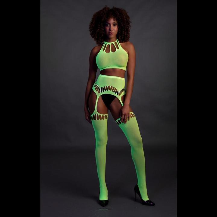 Produktbild Ouch! Two Piece with Crop Top and Stockings (One Size)