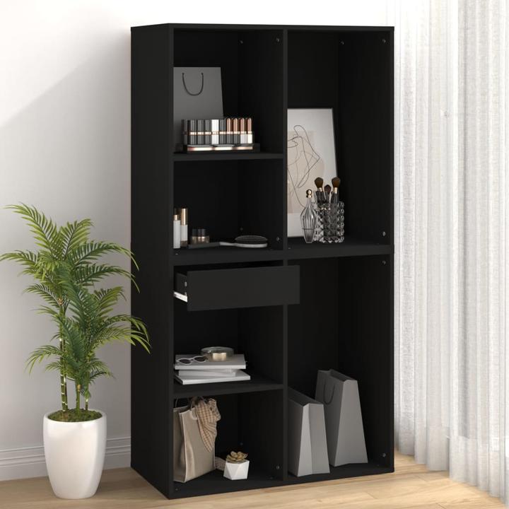Actual product image VidaXL Kosmetikschrank Schwarz 80x40x75 cm Holzwerkstoff (80 x 40 x 75 cm)