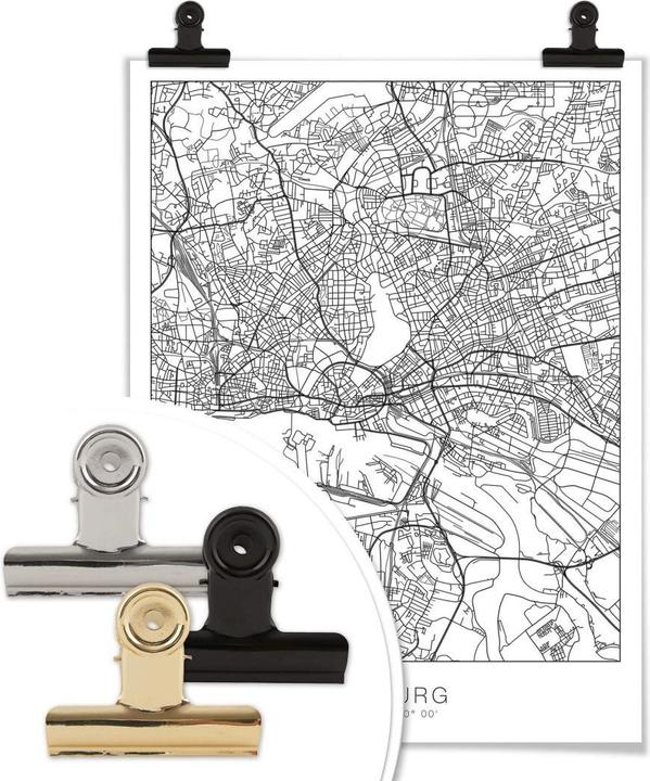 Image du produit Trenddeko Plan de la ville de Hambourg (100 x 120 cm)