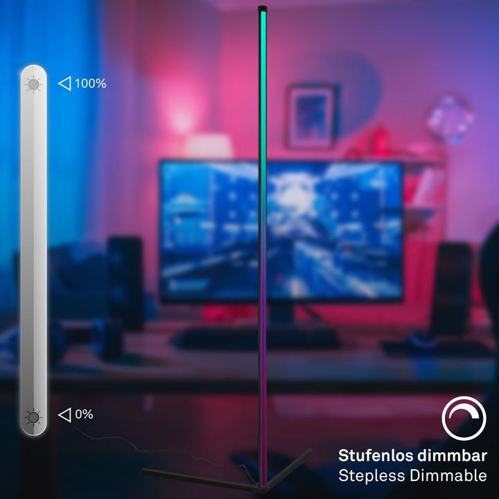 Produktbild Briloner RGB IC LED Stehleuchte, schwarz, 81xRGB-LED