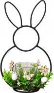 IKO Metal rabbit silhouette with decoration and tealig