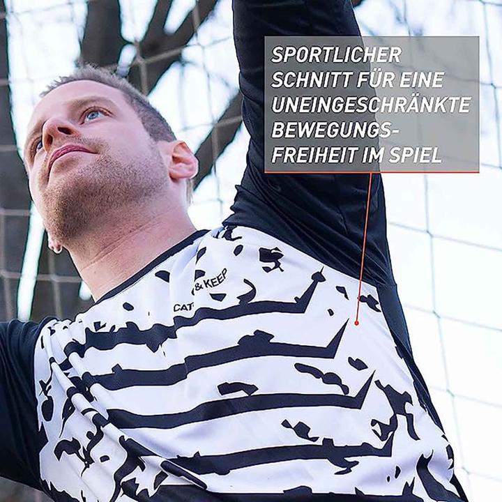Produktbild Catch & Keep Trikot Protection Torwarttrikot Gr. 152 Weiss-Schwarz Fussball Torwart Shirt Oberteil (152)