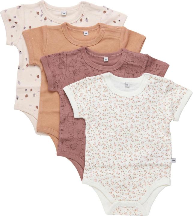 Image du produit Pippi Body manches courtes Lot de 4 Burlwood Gr. 80 (80)