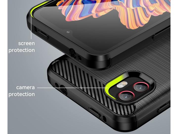 Actual product image Screenguard Samsung Galaxy Xcover6 Pro Cover Carbon Brushed Soft TPU (Samsung Galaxy XCover 6 Pro)