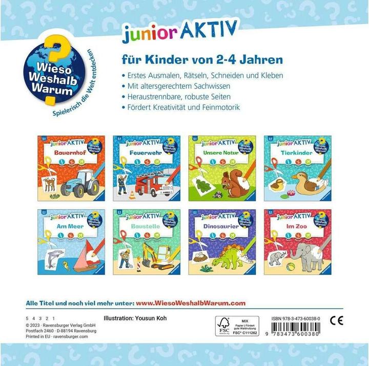 Immagine prodotto Ravensburger Wieso? Weshalb? Warum? junior AKTIV: Am Meer (Tedesco, Yousun Koh, 2023)