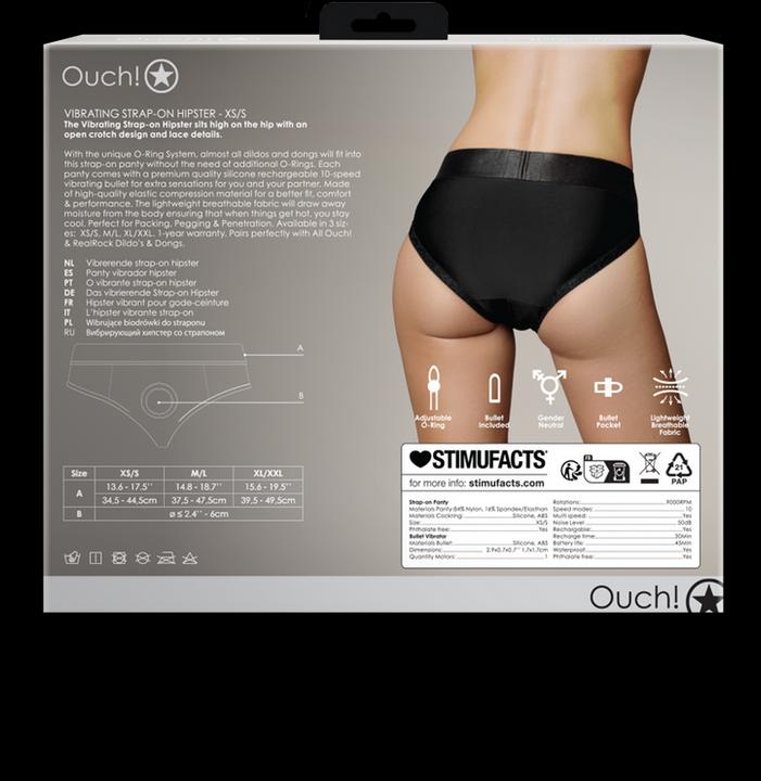 Image du produit Ouch! Vibrating Strap-on Hipster - XS/S