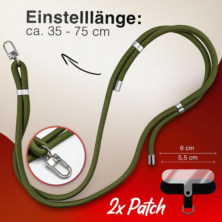 Actual product image Nalia HoldMe Lanyard Handykette – Universal Trageband für Smartphones - Verstellbar, Soft & Elastisch