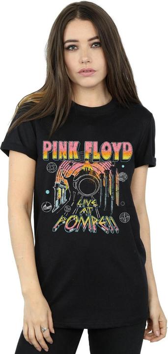 Actual product image Pink Floyd Womens/Ladies Live At Pompeii Cotton Boyfriend T-Shirt (M)