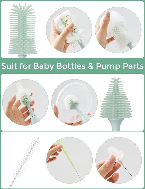 Immagine prodotto Momcozy Flaschenbürsten-Set Push-Press GRN