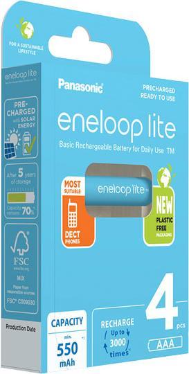 Produktbild Panasonic eneloop Lite (4 Stk., AAA, 550 mAh)