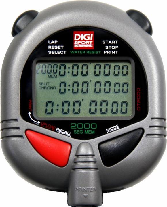 Digi Sport DIGI PC-110/111 Stoppuhr, Grau, 7,1 cm, 2000 Speicherplätze, 6 cm
