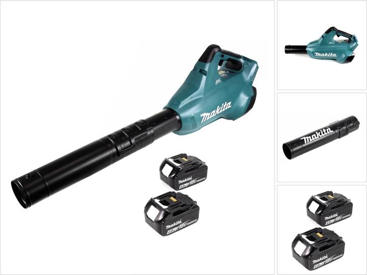 Produktbild Makita DUB 362 M 2x18 Volt Akku Laubbläser Akku-Gebläse + 2x 4 Ah Akku - ohne Ladegerät (Akkubetrieb, Laubsauger)