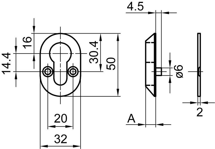 Produktbild Glutz Zylinderschutzrosetten 5326.3 S (1 Stk.)