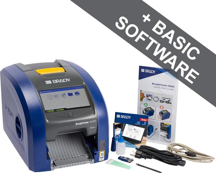 Actual product image Brady i5300-600C-EU-WF, label printer (220V), thermal transfer printing, max. width 107.95 mm, 600dp (600 dpi)