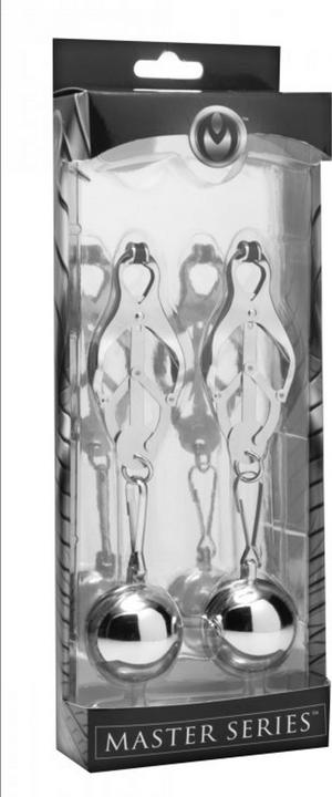 Actual product image Master Series Deviant Monarch Weighted Nipple Clamps