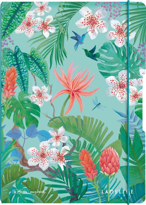 Herlitz Ladylike Jungle Notizbuch A4 80 Blätter Grün (A4, Weicher Einband)