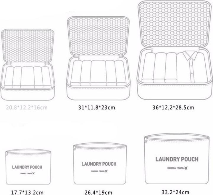 Actual product image Noya Suitcase organiser compression garment bag set