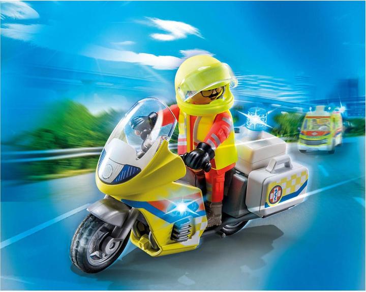 Immagine prodotto Playmobil Moto del medico di emergenza con luce lampeggiante (71205, Playmobil City Life)