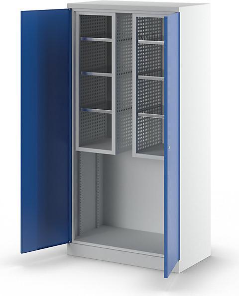 Actual product image MBA-System JUMBO equipment and cleaning cupboard, solid panel doors / 2 shelf boxes, light (45 cm, 112 cm)