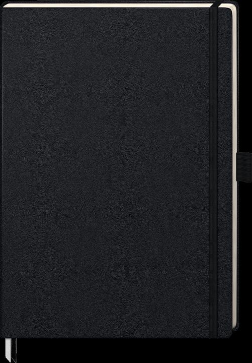 Actual product image Notebook KOMPAGNON A4 lined, black hardcover 192 pages (A4, Lined, Hardcover)