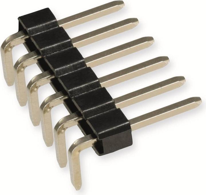 Produktbild Eneroid Stiftleiste, abgewinkelt, vergoldet, 1x 6-polig, 10 Stück