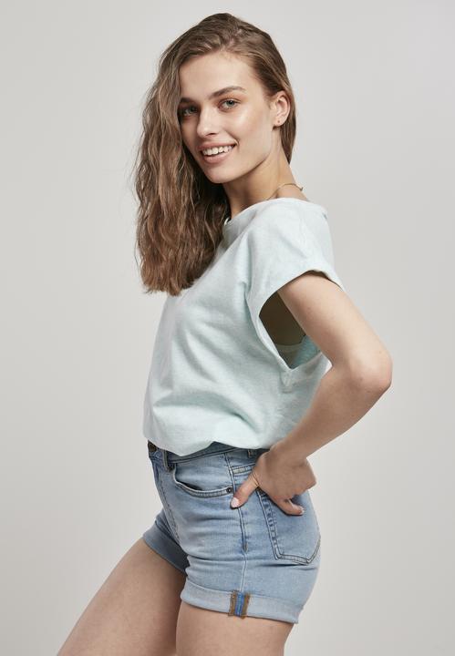 Actual product image Urban Classics Ladies Color Melange Extended Shoulder Tee (4XL)